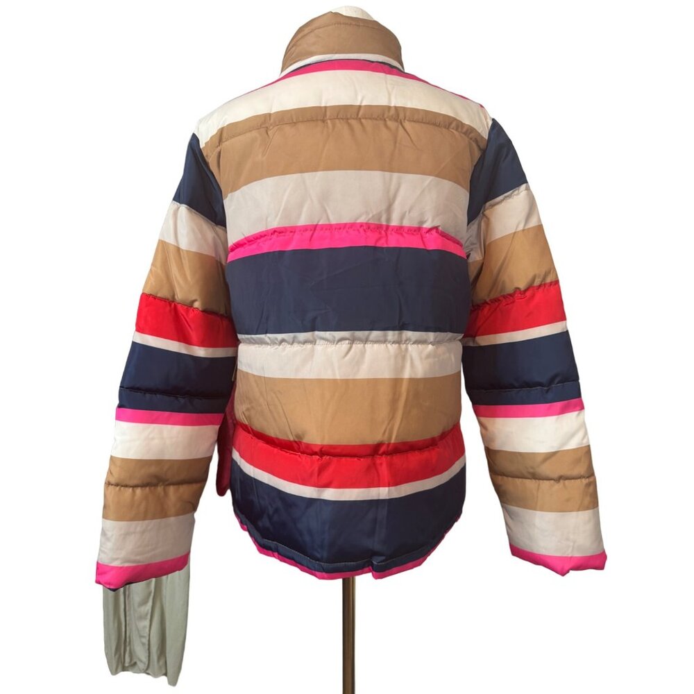 2/$30 NWT St. John's Bay Medium Striped Puffer Jacket Multicolor - Picture 12 of 15